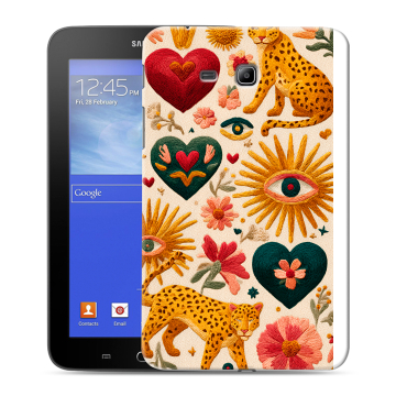 Силиконовый чехол на Samsung GALAXY Tab 3 Lite с принтом Модный принт