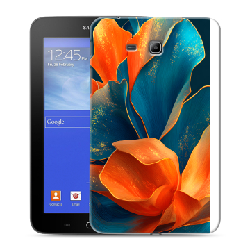 Силиконовый чехол на Samsung GALAXY Tab 3 Lite с принтом Цветы