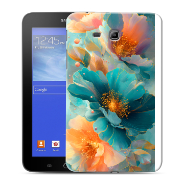 Силиконовый чехол на Samsung GALAXY Tab 3 Lite с принтом Цветы