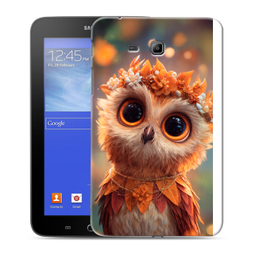 Силиконовый чехол на Samsung GALAXY Tab 3 Lite с принтом Милая сова Силиконовый чехол на Samsung GALAXY Tab 3 Lite с принтом Милая сова