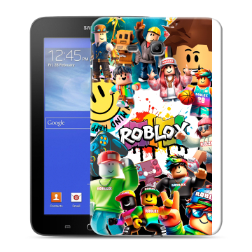 Силиконовый чехол на Samsung GALAXY Tab 3 Lite с принтом Roblox Роблокс