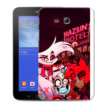 Силиконовый чехол на Samsung GALAXY Tab 3 Lite с принтом Hazbin Hotel Отель Хазбин Силиконовый чехол на Samsung GALAXY Tab 3 Lite с принтом Hazbin Hotel Отель Хазбин