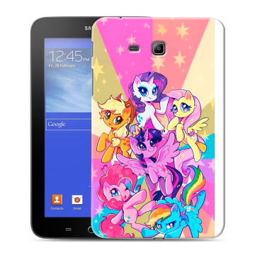Силиконовый чехол на Samsung GALAXY Tab 3 Lite с принтом My little pony Дружба чудо Силиконовый чехол на Samsung GALAXY Tab 3 Lite с принтом My little pony Дружба чудо