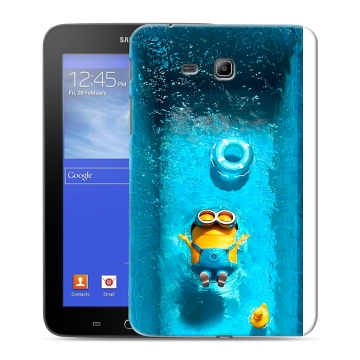 Силиконовый чехол на Samsung GALAXY Tab 3 Lite с принтом Миньоны