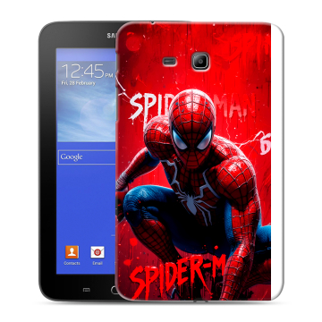 Силиконовый чехол на Samsung GALAXY Tab 3 Lite с принтом Spiderman Человек паук