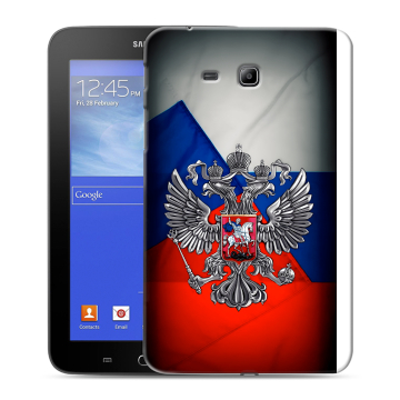 Силиконовый чехол на Samsung GALAXY Tab 3 Lite с принтом Флаг России Силиконовый чехол на Samsung GALAXY Tab 3 Lite с принтом Флаг России
