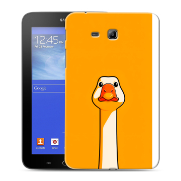 Силиконовый чехол на Samsung GALAXY Tab 3 Lite с принтом Смешная утка Силиконовый чехол на Samsung GALAXY Tab 3 Lite с принтом Смешная утка