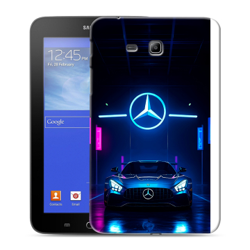 Силиконовый чехол на Samsung GALAXY Tab 3 Lite с принтом Mercedes Мерседес Силиконовый чехол на Samsung GALAXY Tab 3 Lite с принтом Mercedes Мерседес