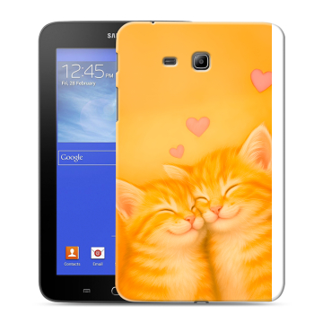 Силиконовый чехол на Samsung GALAXY Tab 3 Lite с принтом Милые котята
