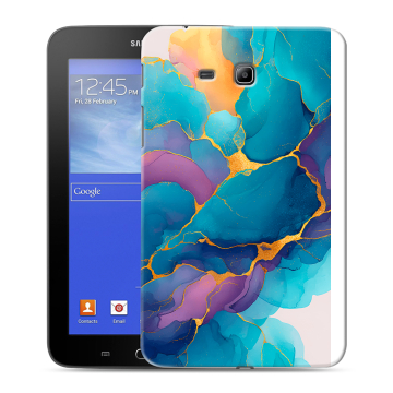 Силиконовый чехол на Samsung GALAXY Tab 3 Lite с принтом Мрамор блестки Силиконовый чехол на Samsung GALAXY Tab 3 Lite с принтом Мрамор блестки