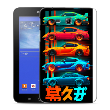 Силиконовый чехол на Samsung GALAXY Tab 3 Lite с принтом машины тачки Силиконовый чехол на Samsung GALAXY Tab 3 Lite с принтом машины тачки