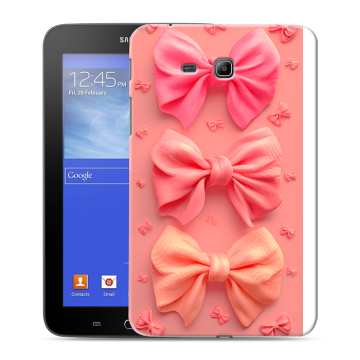 Силиконовый чехол на Samsung GALAXY Tab 3 Lite с принтом Розовые бантики Силиконовый чехол на Samsung GALAXY Tab 3 Lite с принтом Розовые бантики