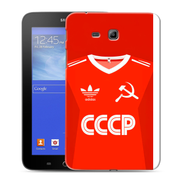 Силиконовый чехол на Samsung GALAXY Tab 3 Lite с принтом Флаг Герб СССР
