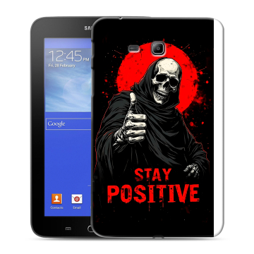 Силиконовый чехол на Samsung GALAXY Tab 3 Lite с принтом смешной скелет