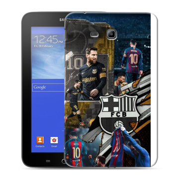 Силиконовый чехол на Samsung GALAXY Tab 3 Lite с принтом Messi Barcelona Силиконовый чехол на Samsung GALAXY Tab 3 Lite с принтом Messi Barcelona