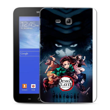 Силиконовый чехол на Samsung GALAXY Tab 3 Lite с принтом Demon Slayer Клинок рассекающий демонов Силиконовый чехол на Samsung GALAXY Tab 3 Lite с принтом Demon Slayer Клинок рассекающий демонов