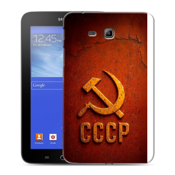 Силиконовый чехол на Samsung GALAXY Tab 3 Lite с принтом Флаг Герб СССР Силиконовый чехол на Samsung GALAXY Tab 3 Lite с принтом Флаг Герб СССР