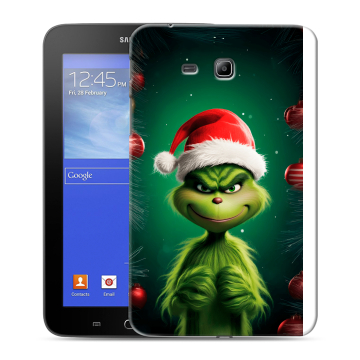 Силиконовый чехол на Samsung GALAXY Tab 3 Lite с принтом Гринч Новый год Рождество