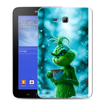 Силиконовый чехол на Samsung GALAXY Tab 3 Lite с принтом Новый год гринч