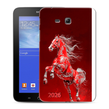 Силиконовый чехол на Samsung GALAXY Tab 3 Lite с принтом Новый год