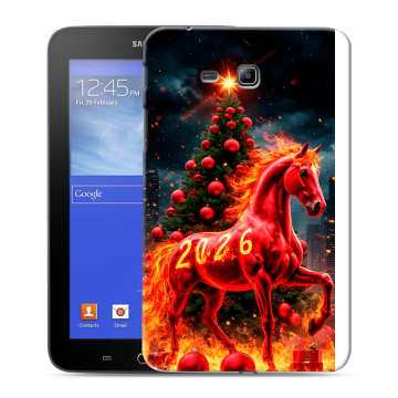 Силиконовый чехол на Samsung GALAXY Tab 3 Lite с принтом Новый год