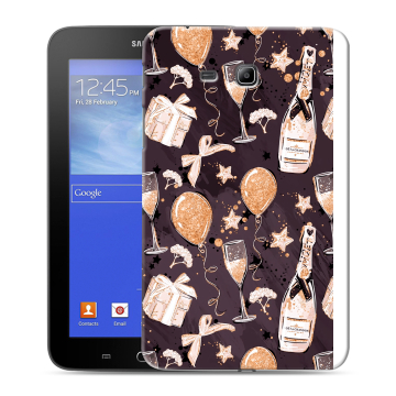 Силиконовый чехол на Samsung GALAXY Tab 3 Lite с принтом Новый год