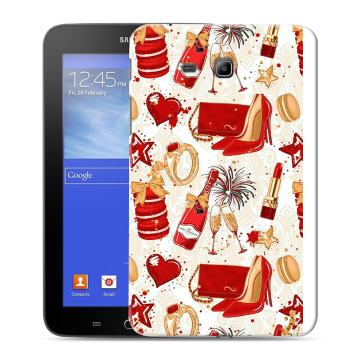 Силиконовый чехол на Samsung GALAXY Tab 3 Lite с принтом Новый год Силиконовый чехол на Samsung GALAXY Tab 3 Lite с принтом Новый год