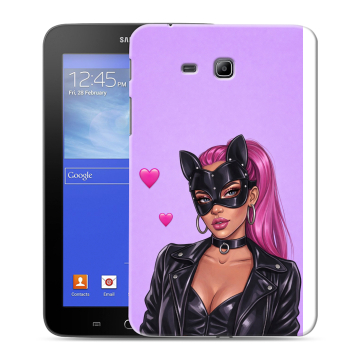 Силиконовый чехол на Samsung GALAXY Tab 3 Lite с принтом женский Силиконовый чехол на Samsung GALAXY Tab 3 Lite с принтом женский