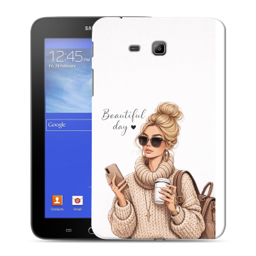 Силиконовый чехол на Samsung GALAXY Tab 3 Lite с принтом женский Силиконовый чехол на Samsung GALAXY Tab 3 Lite с принтом женский
