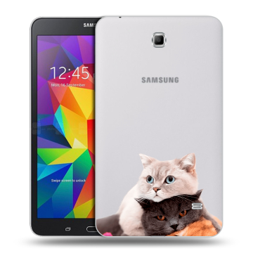 Силиконовый чехол на планшета Samsung GALAXY Tab 4 7.0 с принтом Кошки Силиконовый чехол на планшета Samsung GALAXY Tab 4 7.0 с принтом Кошки