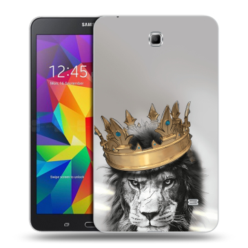 Силиконовый чехол на планшета Samsung GALAXY Tab 4 7.0 с принтом Лев с короной Силиконовый чехол на планшета Samsung GALAXY Tab 4 7.0 с принтом Лев с короной