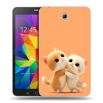 Силиконовый чехол на планшета Samsung GALAXY Tab 4 7.0 с принтом Милые котики Силиконовый чехол на планшета Samsung GALAXY Tab 4 7.0 с принтом Милые котики