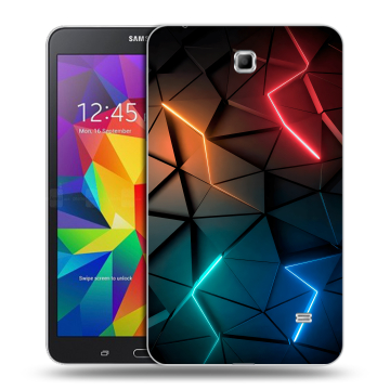 Силиконовый чехол на планшета Samsung GALAXY Tab 4 7.0 с принтом Абстракция неон Силиконовый чехол на планшета Samsung GALAXY Tab 4 7.0 с принтом Абстракция неон