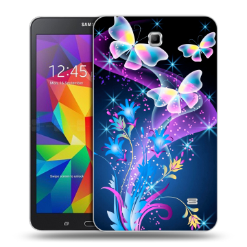 Силиконовый чехол на Samsung GALAXY Tab 4 7.0 с принтом Бабочки