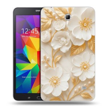 Силиконовый чехол на Samsung GALAXY Tab 4 7.0 с принтом Цветы