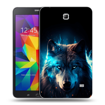 Силиконовый чехол на Samsung GALAXY Tab 4 7.0 с принтом Волк ночной Силиконовый чехол на Samsung GALAXY Tab 4 7.0 с принтом Волк ночной