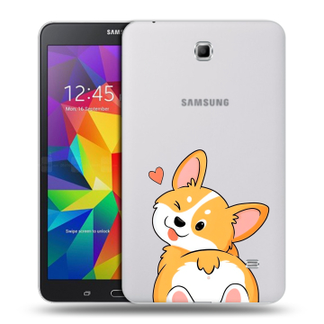Силиконовый чехол на Samsung GALAXY Tab 4 7.0 с принтом Корги