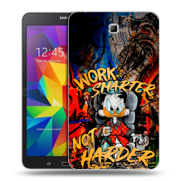 Силиконовый чехол на Samsung GALAXY Tab 4 7.0 с принтом Дональд Дак Деньги