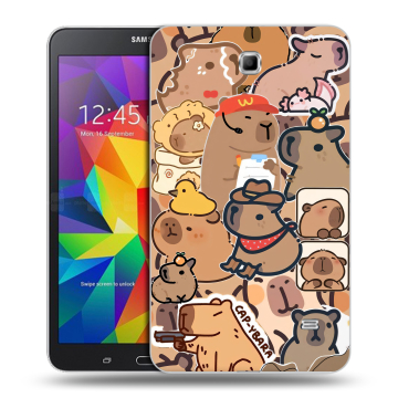 Силиконовый чехол на Samsung GALAXY Tab 4 7.0 с принтом капибара
