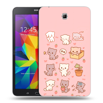 Силиконовый чехол на Samsung GALAXY Tab 4 7.0 с принтом Hello Kitty Хелоу Кити