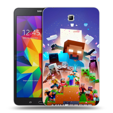 Силиконовый чехол на Samsung GALAXY Tab 4 7.0 с принтом Майнкрафт Minecraft