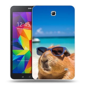 Силиконовый чехол на Samsung GALAXY Tab 4 7.0 с принтом Капибара