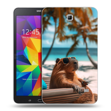 Силиконовый чехол на Samsung GALAXY Tab 4 7.0 с принтом Капибара