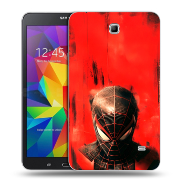 Силиконовый чехол на Samsung GALAXY Tab 4 7.0 с принтом человек паук spiderman