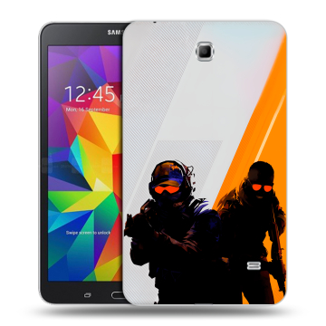 Силиконовый чехол на Samsung GALAXY Tab 4 7.0 с принтом Контер страйк Counter strike