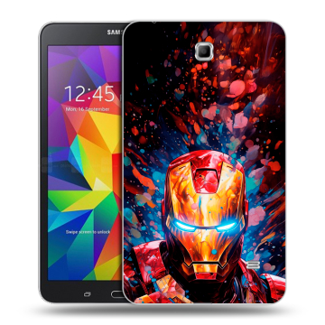 Силиконовый чехол на Samsung GALAXY Tab 4 7.0 с принтом Железный человек Ironman