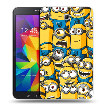 Силиконовый чехол на Samsung GALAXY Tab 4 7.0 с принтом Миньоны