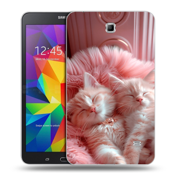 Силиконовый чехол на Samsung GALAXY Tab 4 7.0 с принтом котята котики