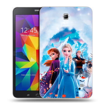 Силиконовый чехол на Samsung GALAXY Tab 4 7.0 с принтом Холодное сердце Frozen