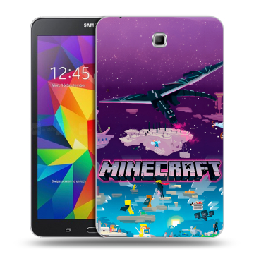 Силиконовый чехол на Samsung GALAXY Tab 4 7.0 с принтом Майнкрафт Minecraft